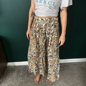 Vintage earth toned floral skirt
